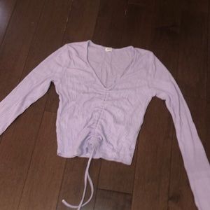 Cropped rucched long sleeve
